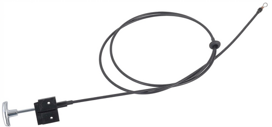 Hood release cable with horizonal T handle