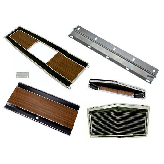 1969-70 B-body Woodgrain 4 Speed Console Plate Kit