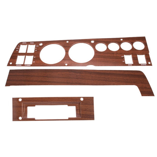 1969 B-body Woodgrain Rallye Dash Bezel Kit 8 Track - AC