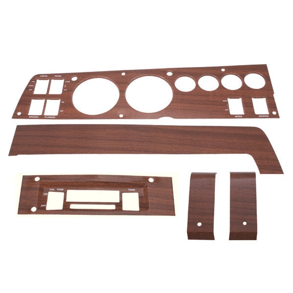 1969 B-body Woodgrain Rallye Dash Bezel Kit AM/FM - no AC