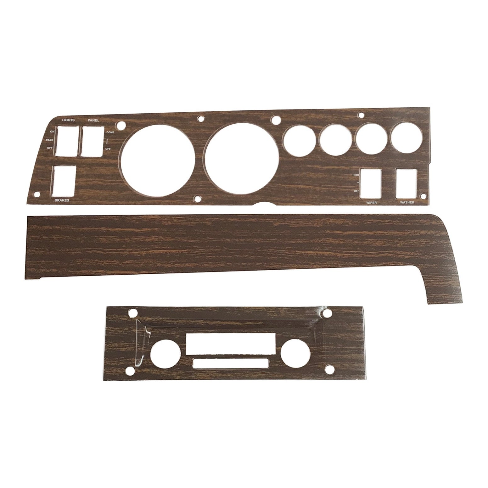 1970 B-body Woodgrain Rallye Dash Bezel Kit AM/FM - with AC