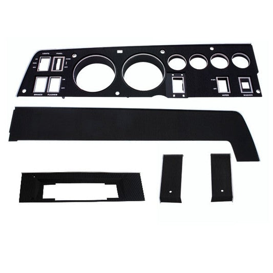 1968 Dodge Charger Rallye Dash Bezel Kit 8 Track - no AC