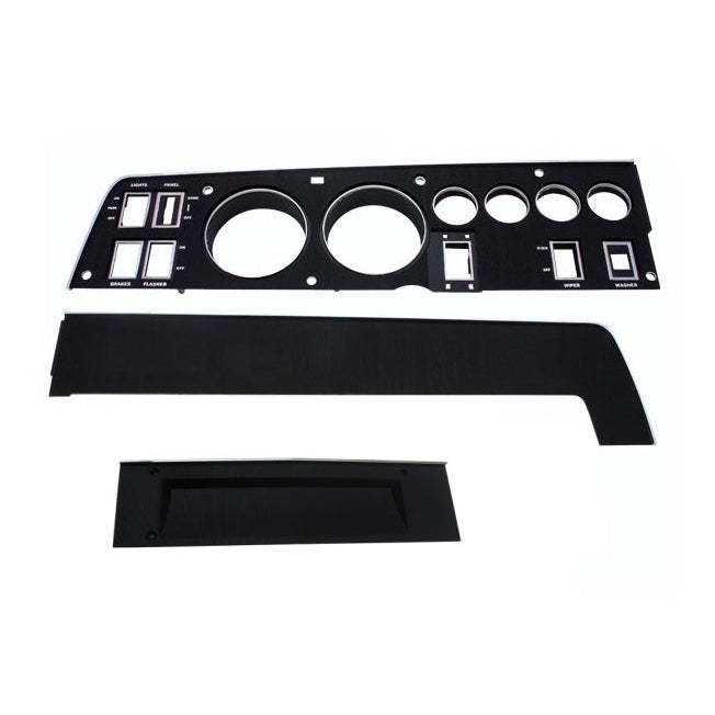 1968 Dodge Charger Rallye Dash Bezel Kit Radio Delete - with AC