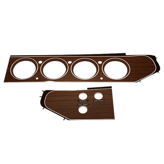 1970-71 E-body Rallye Dash Bezel Kit 3-Switch