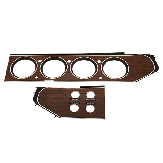 1970-71 E-body Rallye Dash Bezel Kit 4-Switch