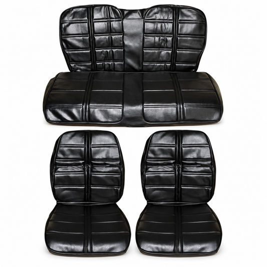 1969 Barracuda Fastback Deluxe Style Front Bucket Rear Bench Seat Cover Set