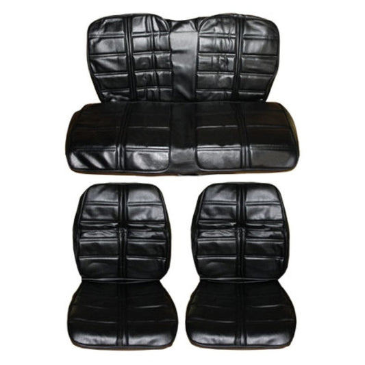 1969 Barracuda Fastback Deluxe Style Front Bucket Rear Bench Seat Cover Set