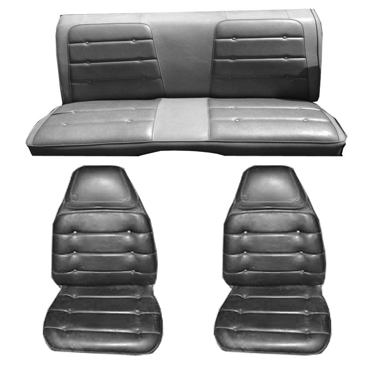 1974 Charger Roadrunner Front Bucket Rear Bench Seat Cover Set