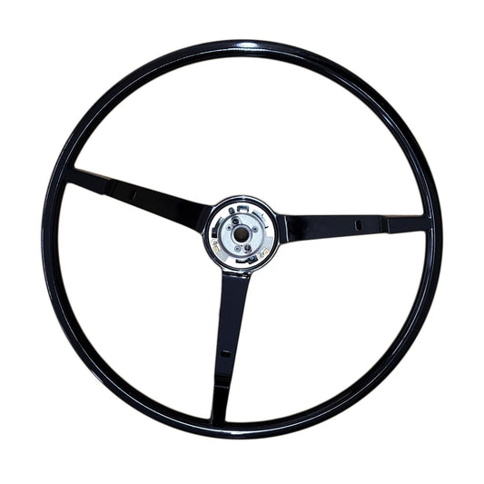 FM65-260B 1965-66 Ford Mustang Standard Style Steering Wheel Black