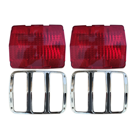 FM65-BLKIT 1965-66 Ford Mustang Tail Light Bezel and Lens Kit