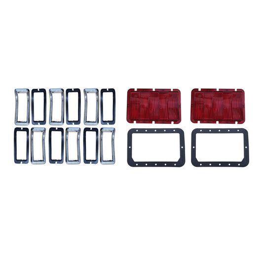 FM67-BLKIT 1967 Ford Mustang Tail Light Bezel and Lens Set