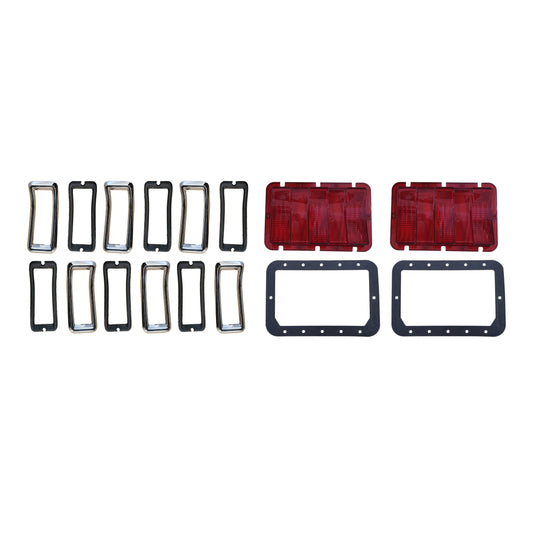 FM68-BLKIT 1968 Ford Mustang Tail Light Bezel and Lens Set